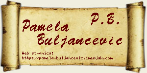 Pamela Buljančević vizit kartica